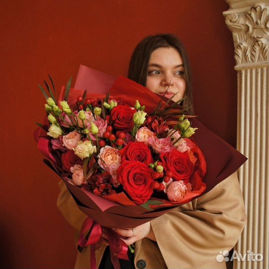 Букет из роз 60+ см