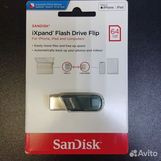 Флешка 64 GB SanDisk iXpand Flip