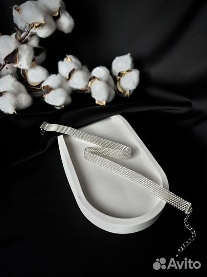 Чокер и кольцо из японского бисера