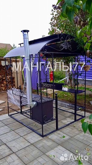 Мангал с крышей