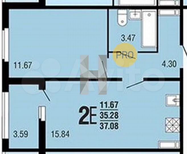 1-к. квартира, 37,1 м², 2/10 эт.