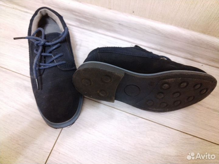 Ботинки синие школьные