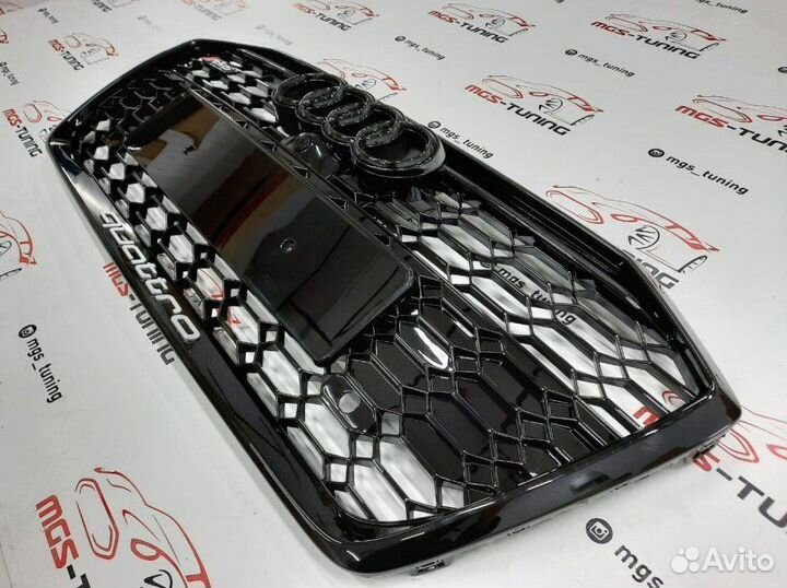 Решетка на Audi A6 в стиле RS6 16+ гг. дизайн 3