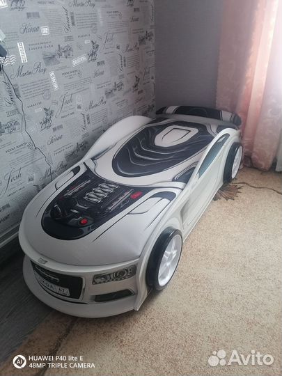 Кровать-машинка с ортопедическим основанием