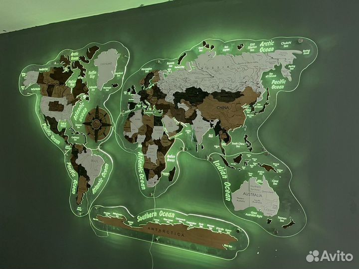 Карта мира на стену