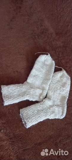 Носки шерстяные вязаные