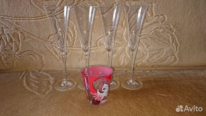 Бокалы Фужеры Martini, Стакан Cinzano новые