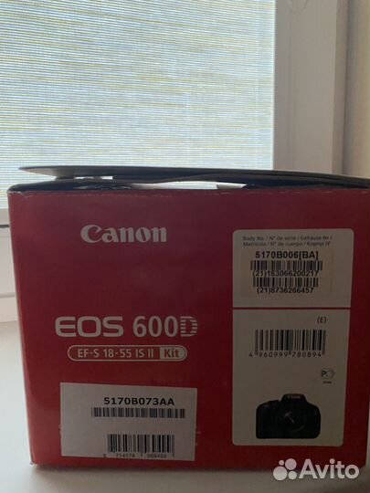 Canon eos 600d с объективом 18—55 mm
