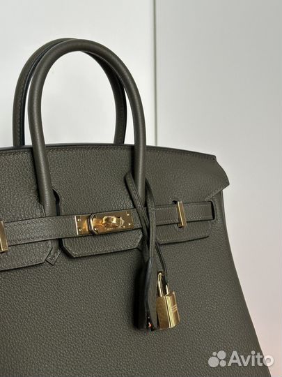 Сумка Hermes Birkin 25 Vert de Gris / Togo / Ghw