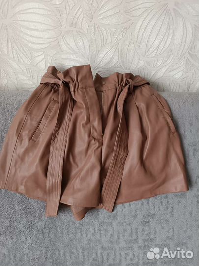 Шорты женские кожаные