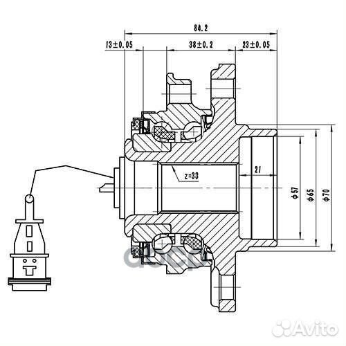 Ступица передняя перед лев Z89298R Zikmar