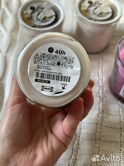 Свечи в стакане IKEA