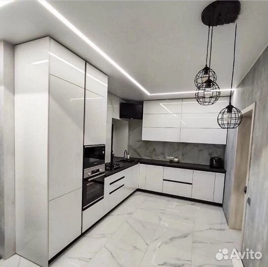 Кухня угловая до потолка в рассрочку