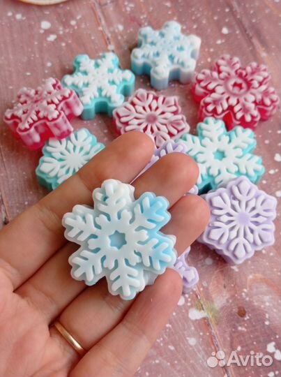Мыло ручной работы Снежинка