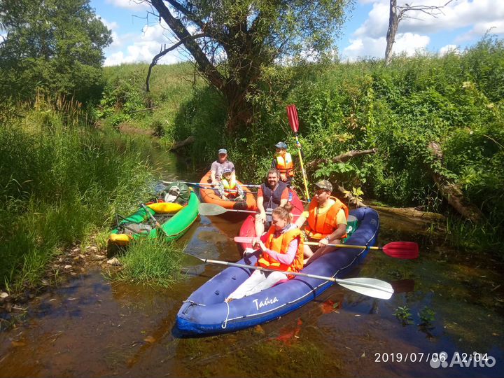 Сплав на байдарках по Оке и Вашане, на 1 или 2 дня