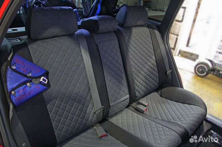 Чехлы Автопилот ромб чер+сер Chevrolet lacetti