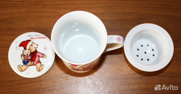 Кружка заварочная с фильтром сеткой и крышкой