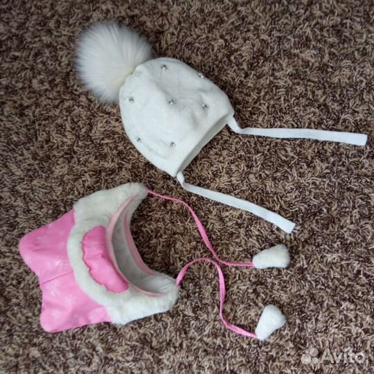 Шапка зимняя для девочки 2-3 года