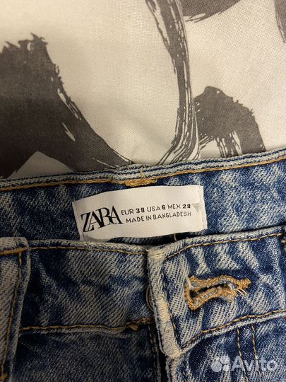 Джинсовые шорты zara 38