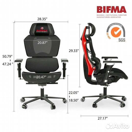 Эргономичное компьютерное кресло Eureka typhon