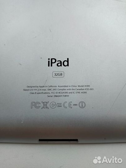 Планшет Apple iPad 2, 32Gb (A1395)