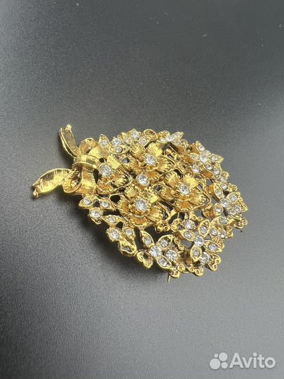 Винтажная брошь букет Германия