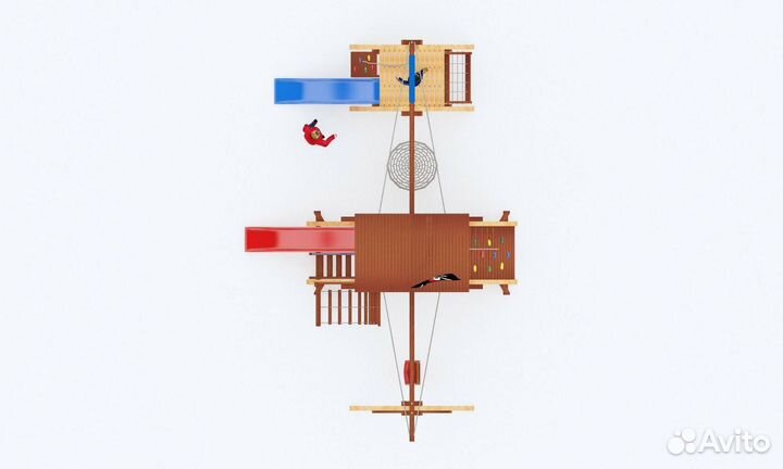 Детский комплекс песочница горка качели доставка
