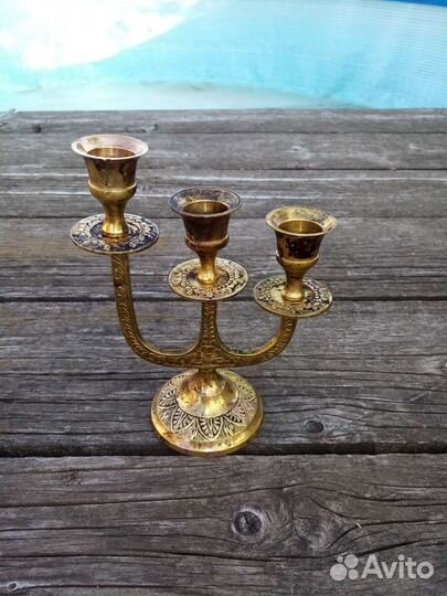 Подсвечник латунь
