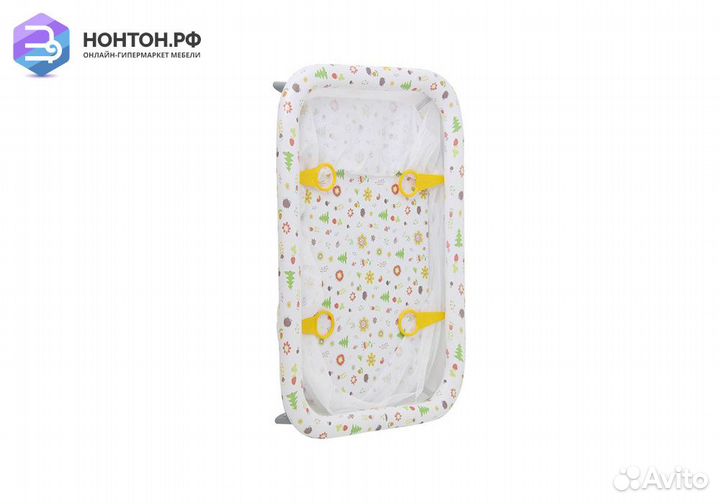 Манеж Фея Классика принт Лесные друзья / желтый