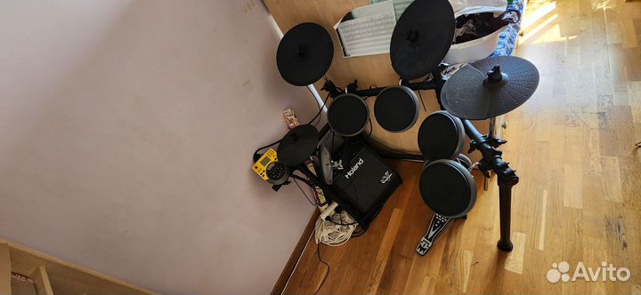 Барабанная установка с усилителем