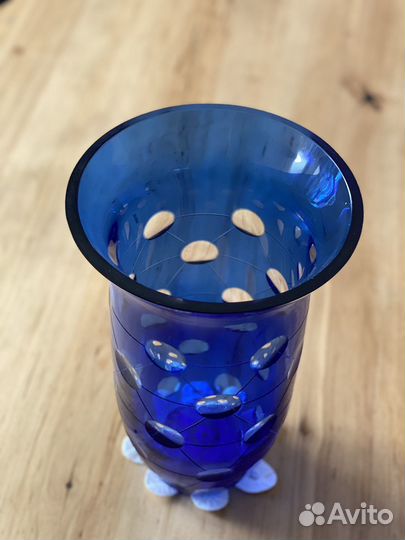 Вазы кобальт хрусталь СССР