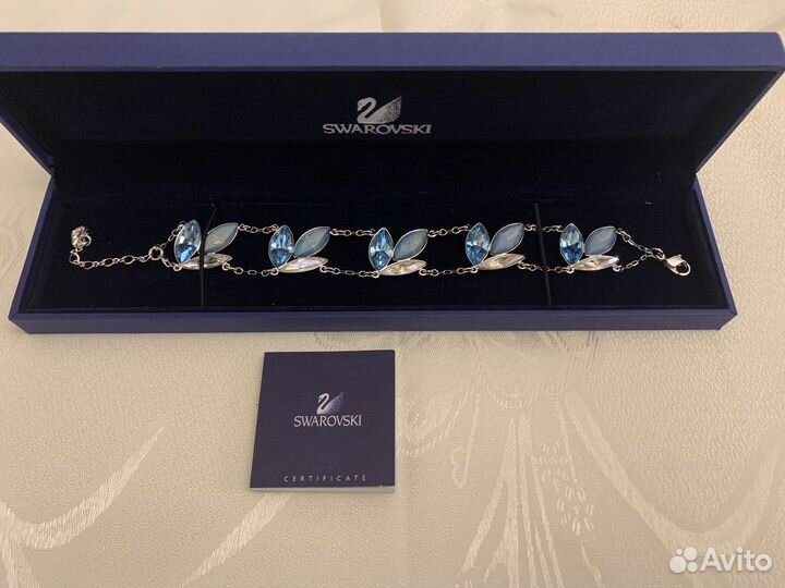 Swarovsky браслет и серьги комплект новый