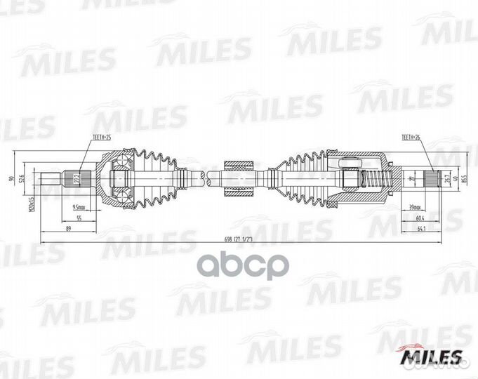 Привод в сборе renault duster 4x2 пер.лев. GC01