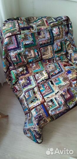 Лоскутное покрывало из шелка