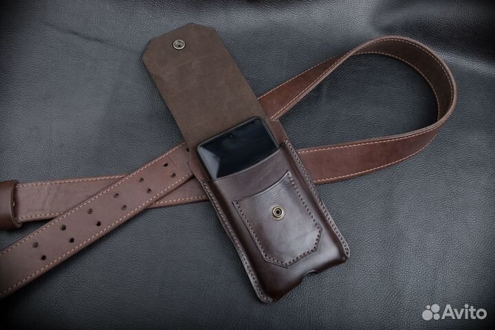 Кожаная поясная кобура для iPhone 13/14 pro Max