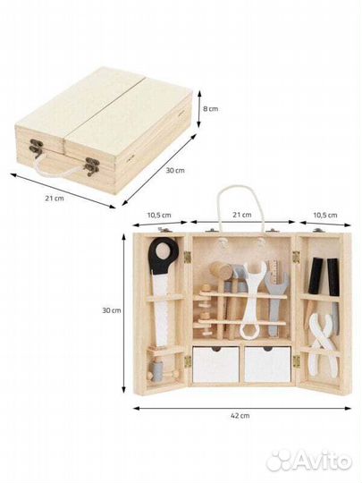 Детские комоды Werkzeugkasten aus Holz für Kinder