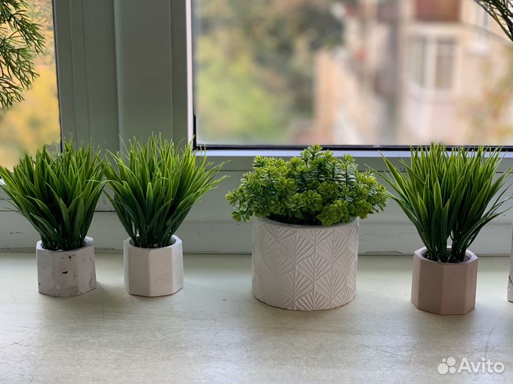 Искусственная зелень искусственная трава в горшке