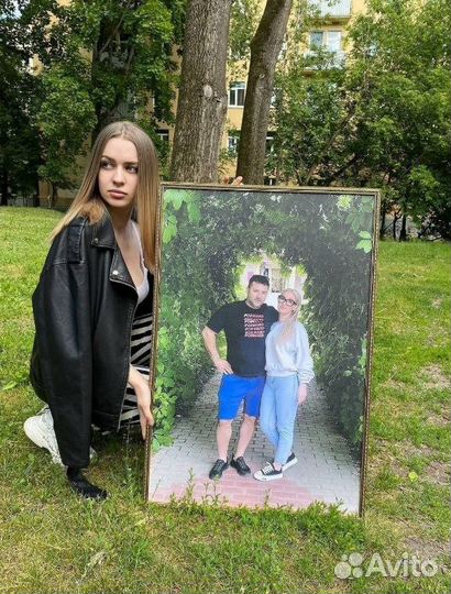 Портрет по фото на холсте,картины на холсте