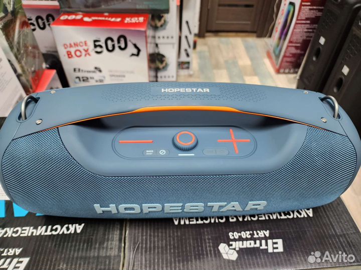 Колонка Hopestar A60 100 w цвет синий +1 микрофон