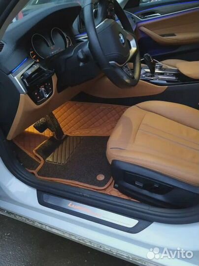 3д коврики из экокожи в салон авто с бортами