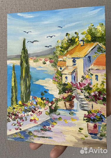 Картина маслом морской пейзаж