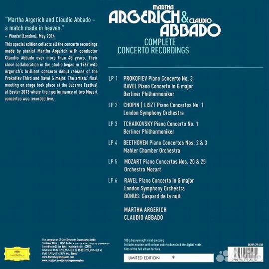 Martha argerich - Complete concerto recordings (6