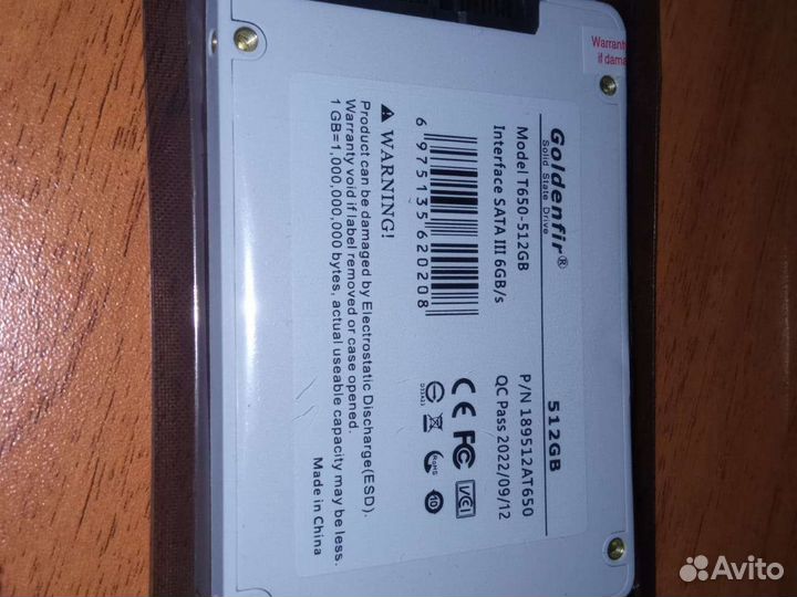 Ssd goldenfir 512 Gb новый nvme 1 Tb