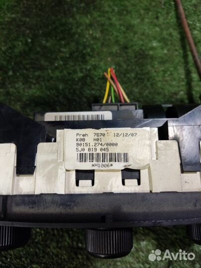 Блок управления печкой Skoda Fabia 2 2009