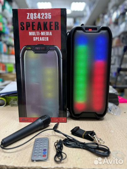 Колонка блютуз BT караоке портативная AUX