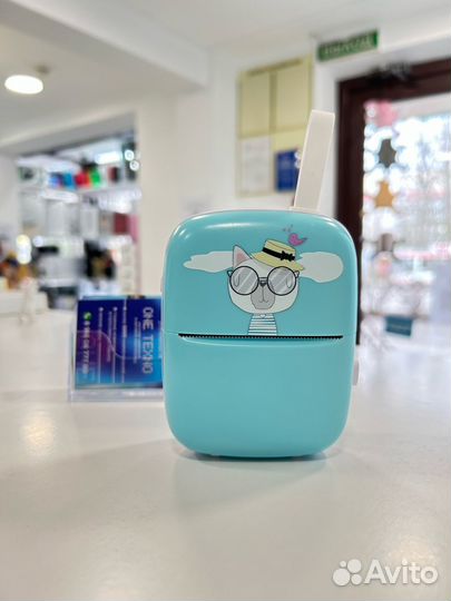 Мини-принтер термо A8B Синий