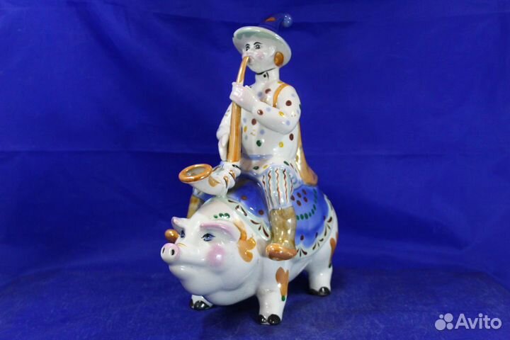 Статуэтка фарфор редкая копилка Дударь Петрушка