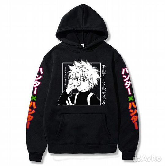 Худи с капюшоном (Hunter X Hunter) унисекс Чёрная