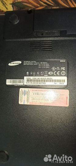 Ноутбук samsung RV515