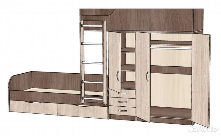 Кровать двухъярусная